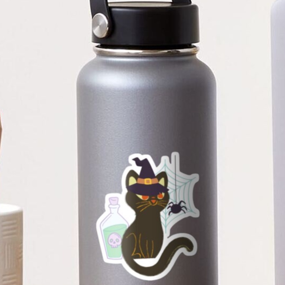 4/$20 Cute Halloween Cat Vinyl Sticker